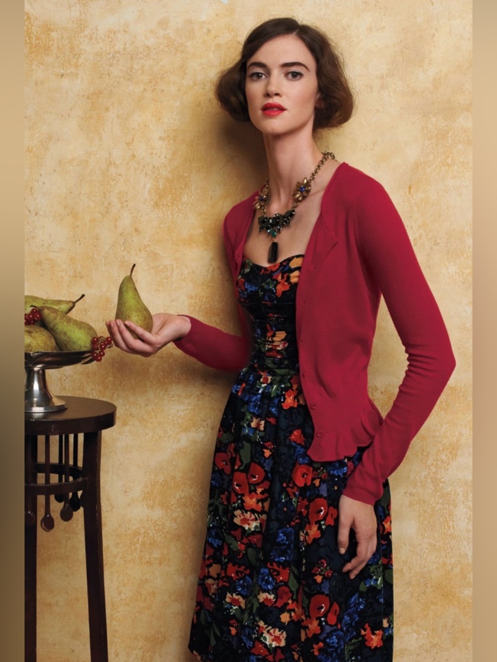 ANTHROPOLOGIE HD in PARIS Paca Halter Dress Cord Floral‎ 8